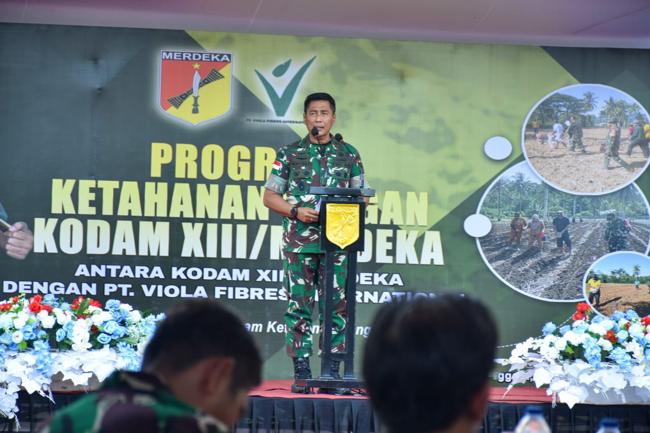 Swasembada Pangan Berkelanjutan, Kodam XIII/Merdeka Gandeng PT Viola Fibres Internasional